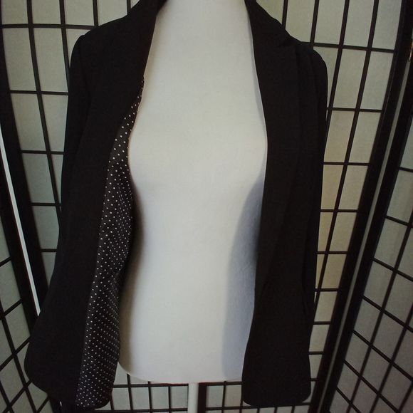 SINGLE-BREASTED Women's Black Blazer with Pockets Size Small - Picture 6 of 8